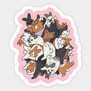 Bunny Pile Sticker